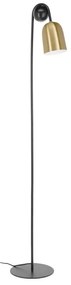 Fekete-aranyszínű állólámpa fém búrával (magasság 180 cm) Natsumi – Kave Home