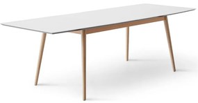 Bővíthető étkezőasztal fehér asztallappal és hosszabbító asztallappal 90x165 cm Meza – Hammel Furniture