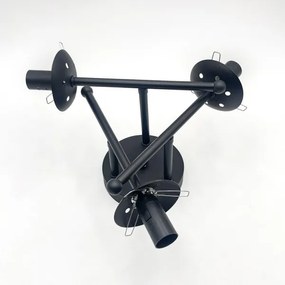 Brilagi - MALIVA felületre szerelhető csillár 3xE14/15W/230V fekete/füstszínű