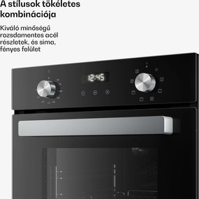 Klarstein Verosteel beépített sütő | 45 cm | 49 l A energiaosztály | 2000 W | fekete