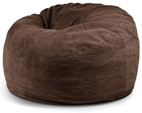 Sötétbarna kordbársony babzsákfotel Om 110 – SLOWDOWN