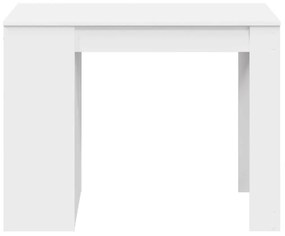 íróasztal fiókkal és polccal fehér 102x62x77,5 cm gépelt fa