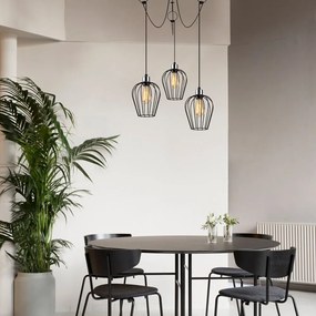 Tel Chain fekete 3 izzós függőlámpa - Opviq lights