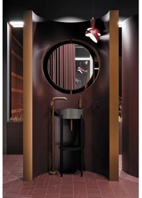 Deante CQS_SU4S - SILIA ráépíthető mosdó, Ø 36 cm, gránit/metál szürke