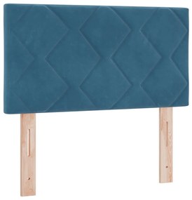 Fejtámla Gyémánt Blokk Forma Sötét Kék 80 cm Bársony