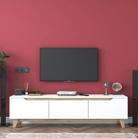 Dite White and Walnut TV-asztal
