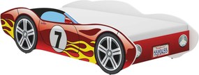 CORVETTA autós gyerekágy 160x80cm piros - ajándék matraccal