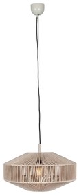 Japandi hanglamp bruin touw 46cm - Svea