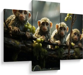 Kép - Majmok (90x60 cm)