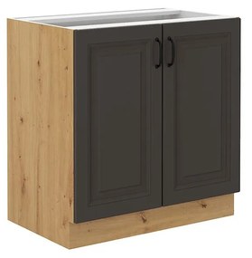 Alsó konyhaszekrény Vintageline 80 D 2F BB (artisan tölgy + grafit) . 1103348