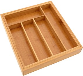 Bluegarden, bambusz fiókos evőeszköz-rendező, barna, HOM-00001