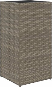 vidaXL szürke polyrattan kerti ültetőláda 40x40x80 cm