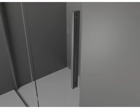 Mexen Velar, tolóajtós zuhanykabin 150 x 75 cm, 8 mm-es mattüveg, polírozott grafit, 871-150-075-31-95