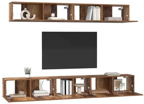 TV Szekrény Szett 5 pcs Régi fa Közepes Faanyag