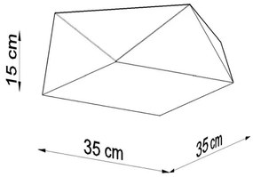Mennyezeti lámpa HEXA 2xE27/60W/230V ezüst