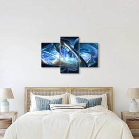 Kék fraktálos kép (90x60 cm)