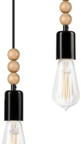 Simon 5xE27/60W/230V fekete függeszték kábellel