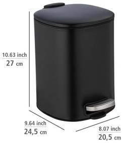 WENKO 24781100 - ALASSIO kosár 20,5x27 cm fekete