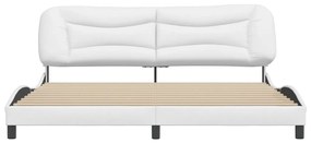 fehér műbőr ágykeret matrac nélkül Hvar 200x200 cm