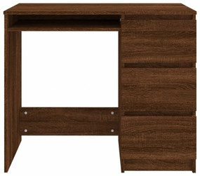 barna tölgy színű szerelt fa íróasztal 90 x 45 x 76 cm