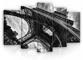 Vászonkép 5 darabos, Eiffel torony alulról 100x60 cm méretben