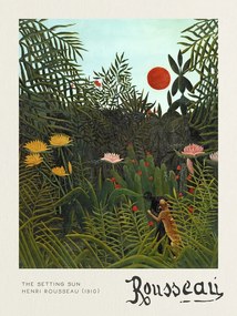 Reprodukció The Setting Sun - Henri Rousseau