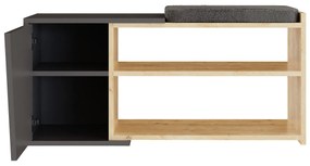 Cipőtároló Fiona - Oak, Anthracite