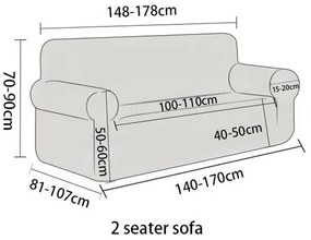4Home elasztikus dupla fotelhuzat Retro, 145 - 185 cm