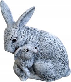 Kerti Nyúl Figura Szürke Nyúl Kert Kerámia