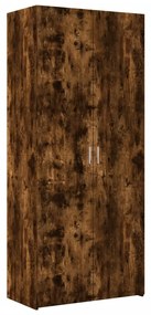 füstös tölgy színű szerelt fa magasszekrény 80 x 42,5 x 249 cm