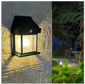 Napelemes kerti fali lámpa Solar Interaction YX-777 - fekete