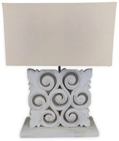 TAMBLINGAN fehér faragott asztali lámpa