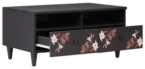 vidaXL Dohányzóasztal fiókkal Sokszínű 80 x 54 x 40 cm Tömör Mangófát