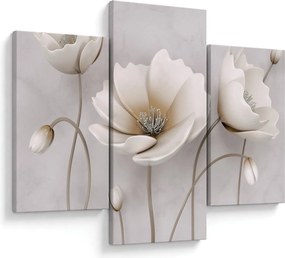 Fehér virágok képe (90x60 cm)