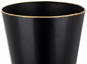 Antikolt design Váza XL fém fekete 95x25,5x25,5cm