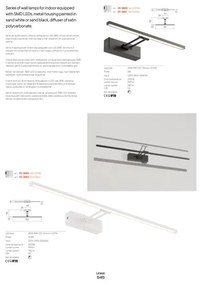 Redo 01-3463 - LED Képmegvilágító LINEAR LED/8W/230V 60,5 cm CRI 92 fekete