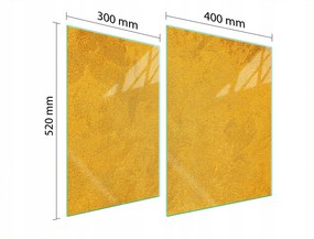 Üveg Tűzhelyvédő Főzőlap 70x52 Arany Edzett Üveg