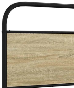 fejtámla sonoma tölgy 75 cm acél és műfa