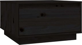 vidaXL fekete tömör fenyőfa dohányzóasztal 55x56x32 cm
