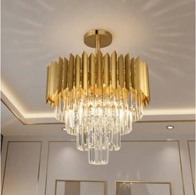 Brilagi - Plafonra szerelhető CRISTAL csillár, 5 x E14 (max. 40 W), 230 V, átmérő 43 cm