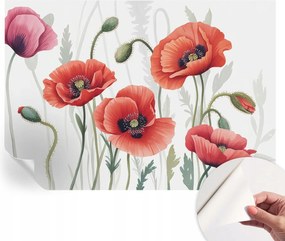 Modern öntapadós fali fotótapéta Piros pipacs 312x219 cm