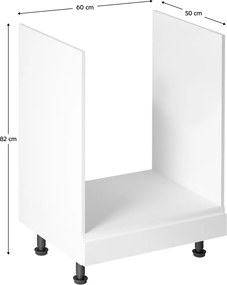Szekrény a beépíthető készülékekre, fehér/fehér extra magasfényű, AURORA D60ZK