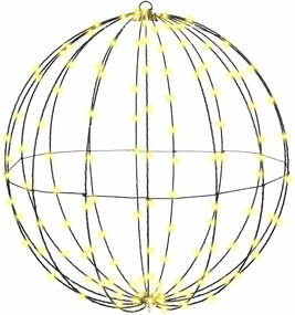 vidaXL Labda 192 LED-del Meleg fehér 59,5 x 59,5 x 63 cm Fém