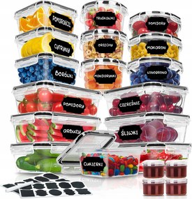 20db-os Lunchbox Ételtároló Doboz Légmentesen Záródó Készlet Ingyenes Ajándékok