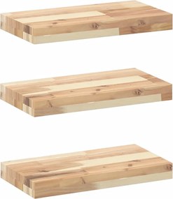 vidaXL 3 db kezeletlen tömör akácfa függőpolc 40 x 20 x 4 cm