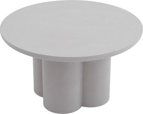 Cylindus kerek dohányzóasztal 80 cm - világosszürke