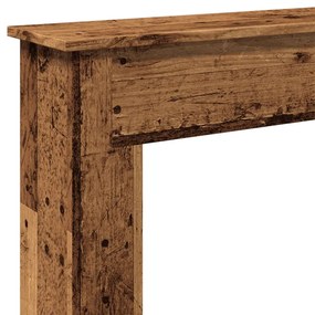 antik fa színű szerelt fa kandallóburkolat 75 x 20 x 87,5 cm