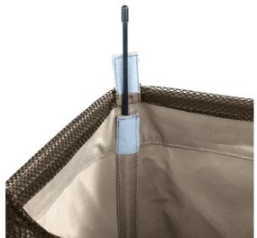 WENKO 3450113100 - CORNO szennyeskosár, 18,5 x 60 cm, bézs/fekete