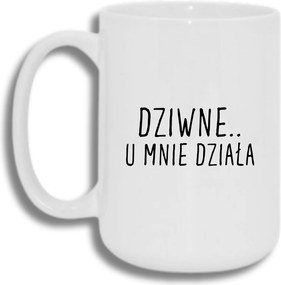 Bögre Fehér Nagy 440ml Ajándék Vicces Furcsa Nálam Működik It