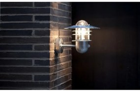 Nordlux - Ven. fali lámpatest érzékelővel AGGER 1xE27/60W/230V IP54 ezüstszínű